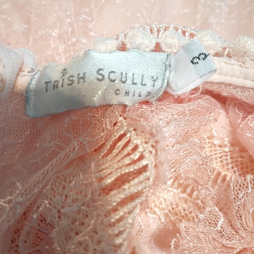 Trish Scully - Elegant Peach Lace Dress - Size 3 - Picture 5 of 6
